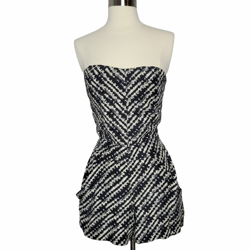Dolce Vita 100% Silk Strapless Romper Size Small